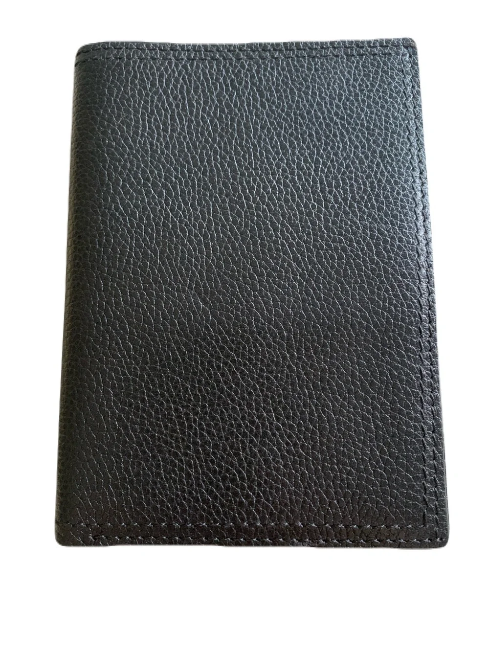 Martin Dingman Mens Black Genuine Textured Leather Passport/Card Holder USA Made